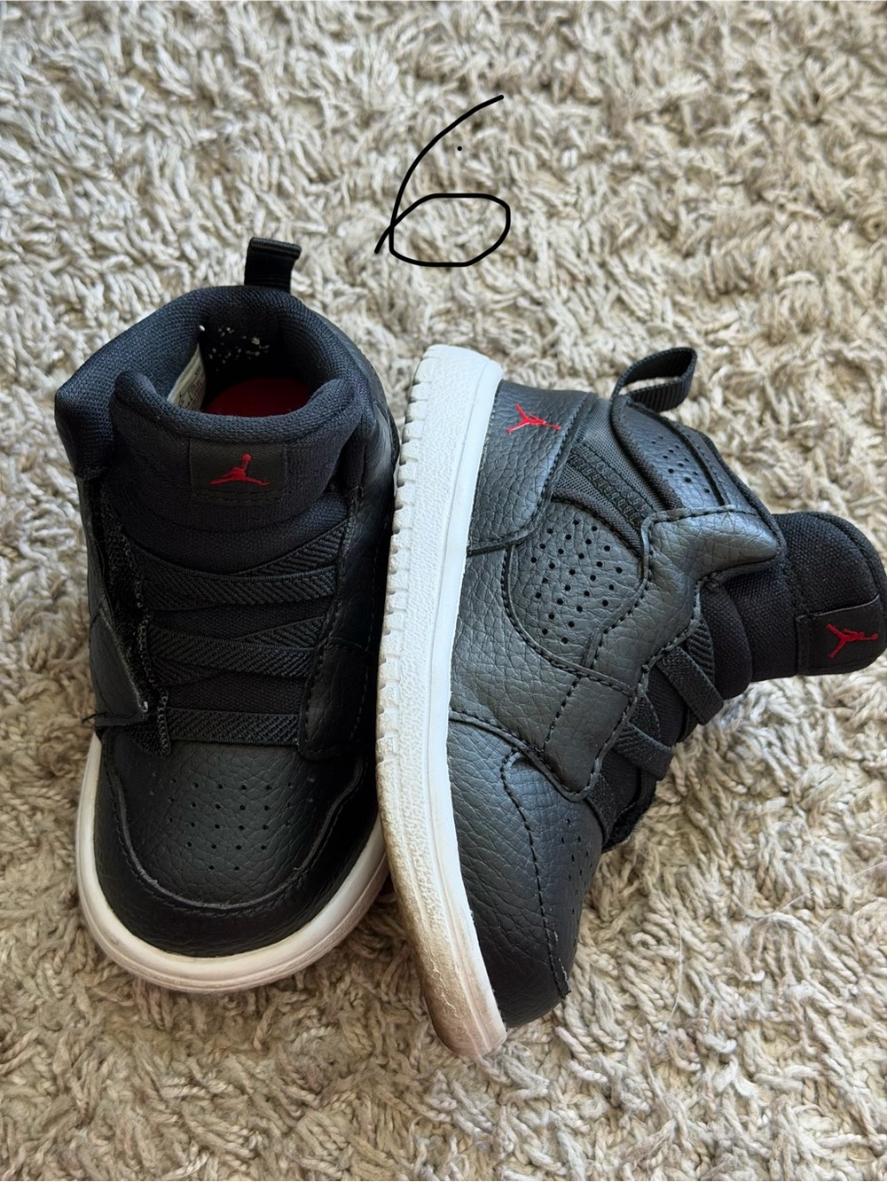 Nike Kids Black and White High-Top Sneakers
